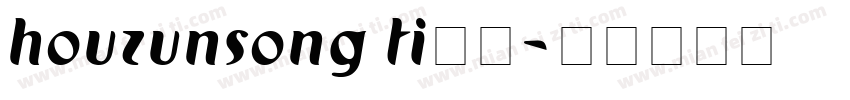 houzunsong ti字体字体转换